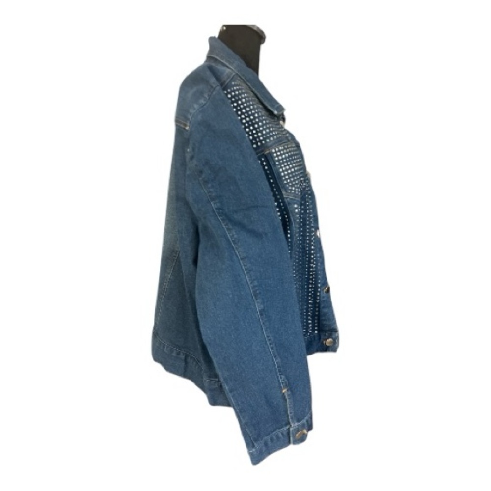 Allure Blue Studded Jean Jacket - Picture 2 of 6